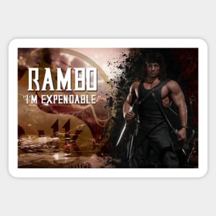 Rambo from Mortal Kombat 11 Art Print - 77211401 Sticker